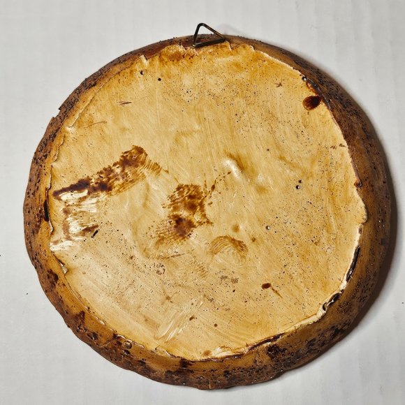 Rare Mid Century Round Chalkware Paris Souvenir Plate 6.25" Parisian Scene 3D - Picture 7 of 15